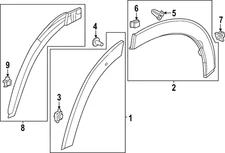 Genuine Honda Wheel Opening Molding 75390-3W0-A11ZA