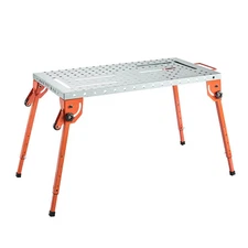 Foldable Welding Table 44" x 21", 500LBS Capacity Welding Workbench with 4-Level