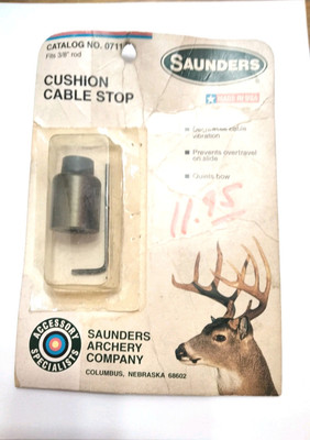 Saunders Archery Cushion Cable Stop Fits 3/8'' Rod, Packaging Is Bad Item is New
