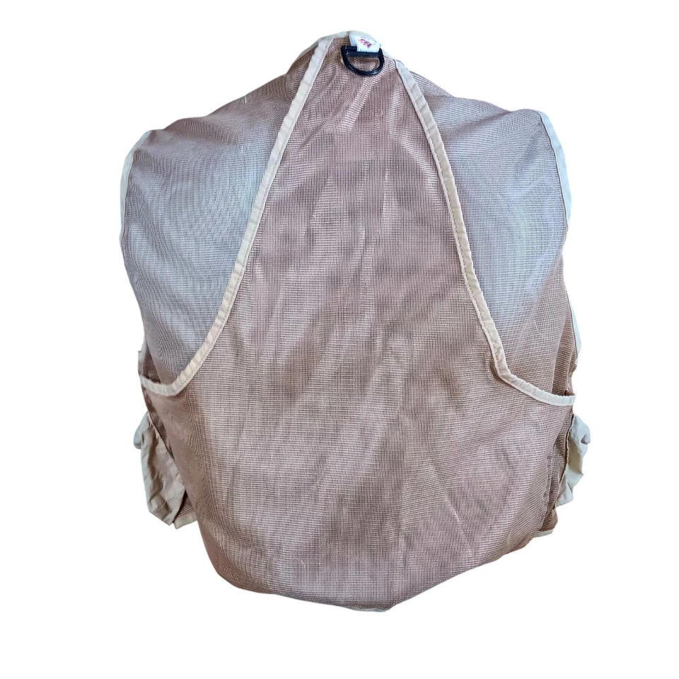 Men's Small Vintage Columbia Fly Fishing Vest Beige Mesh Nylon USA - Image 4 of 4