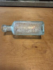Vintage Embossed Charles E Hires Co Root Beer Concentrate Glass Bottle