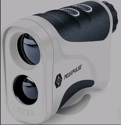 PeakPulse Golf Laser Rangefinder 650 YARDS 6X22 White W/ Case LE