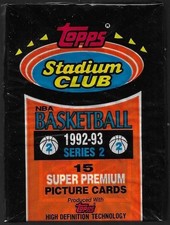 1992/93 Topps Stadium Club Series 2 Basketball Hobby 36-Pack Lot