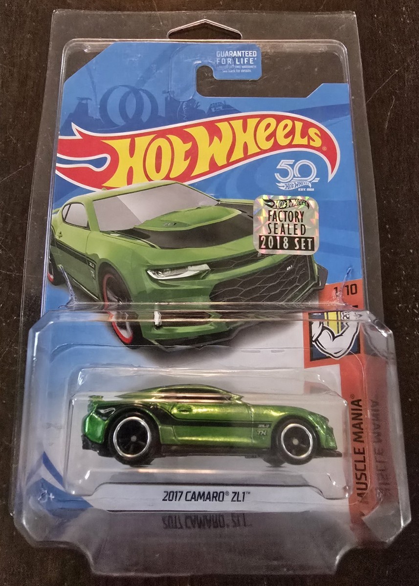 Hot Wheels 2018 Super Treasure Hunt 2017 Camaro ZL1 Green Factory