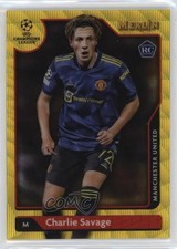 2021 Merlin Collection Chrome UCL Yellow Wave Refractor /225 Charlie Savage 16v5