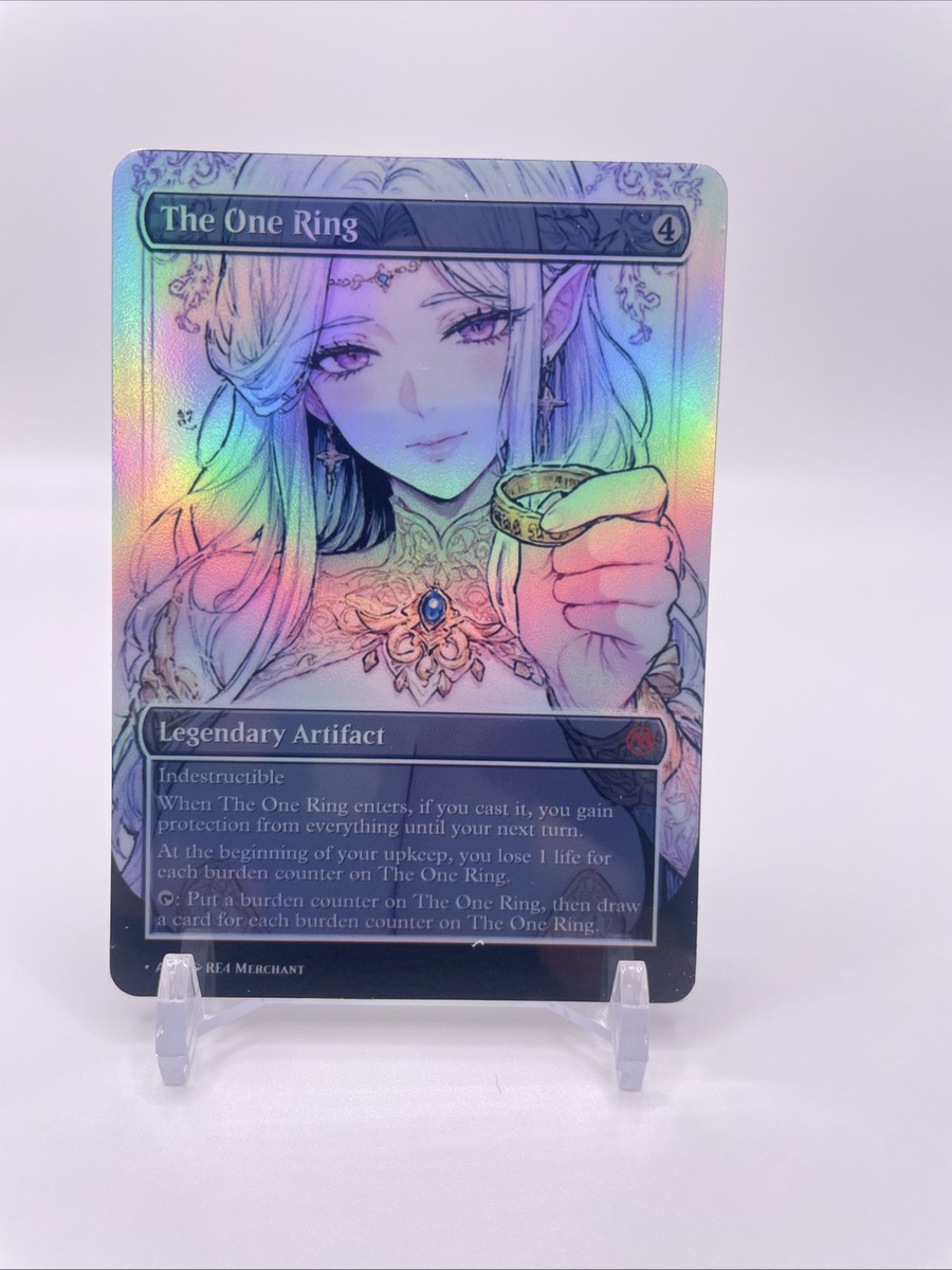 The One Ring FOIL Waifu Style PLAYTEST Card For EDH COMMANDER MTG MAGIC