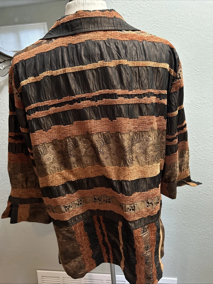 Koret P Brown Burnt Orange Blazer Jacket Open Front. Excellent Condition Sz 18W - Image 4 of 4