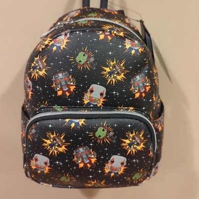 Loungefly Funko Guardians of the Galaxy Mini Backpack Black Comic Print