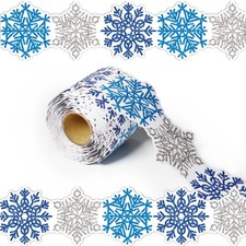 68.9 Feet Winter Snowflake Bulletin Board Borders, Shine Scalloped Borders Bu...