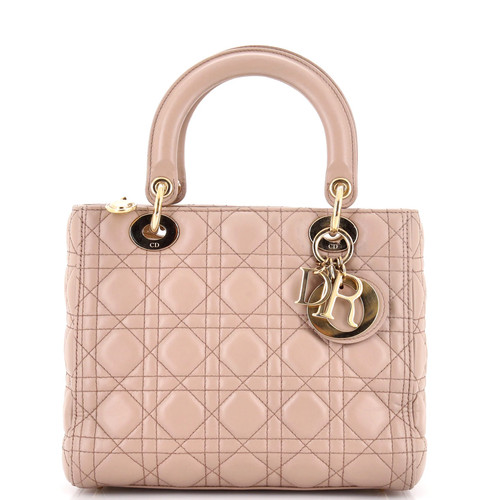 Christian Dior Lady Dior Bag Cannage Quilt Lambskin Medium