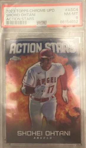2023 Topps Chrome Update Series - Action Stars Shohei Ohtani #ASC-4 Psa 8