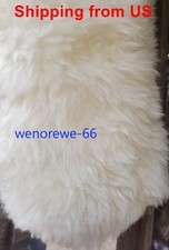 IN US  24" 39" Sheepskin Fluffy Fur Rug 100 Genuine Windward Natural Soft Mat