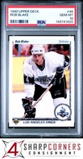 1990 UPPER DECK #45 ROB BLAKE RC KINGS HOF PSA 10