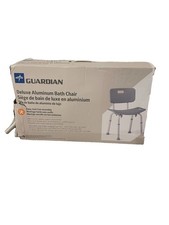 Guardian Deluxe Aluminum Bath Chair Adjustable Height, Removable Backrest, 400