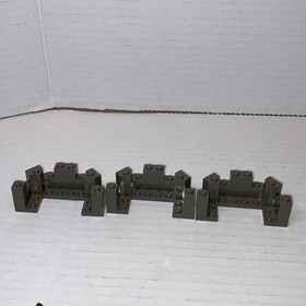 Lot Of 3 LEGO Dark Gray Castle Turret Top 4x8x2 6080, 6090, 6073