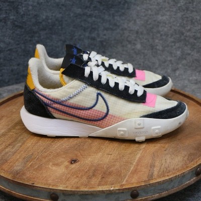 Nike Waffle Racer 2X Womens Size 8 US White Red Athletic Running Shoes Sneakers