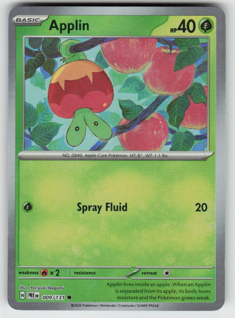 Applin (Poke Ball Pattern) 009/131 Holo Prismatic Evolutions Pokemon Holo NM