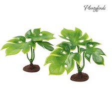 2 Stk. Miniatur Monstera Pflanze Puppenhaus W...