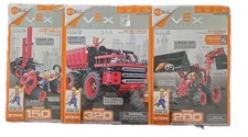 3 HEX BUG VEX ROBOTICS NEW IN BOX-DUMP TRUCK-FORK LIFT FUEL TRUCK-BACKHOE