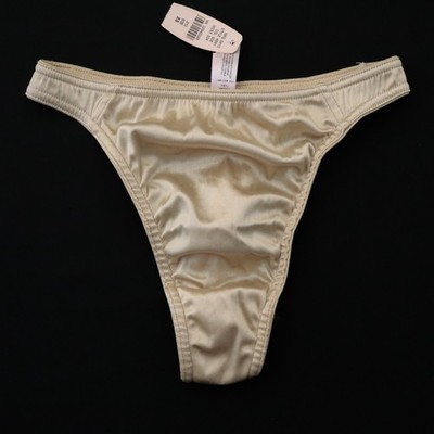 NEW Victoria's Secret VINTAGE Second Skin Satin Thong Panty XS XSMALL