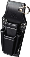 Fujiya Driver and Pliers Holder 2 Tiers Black and Gold Light PU Leather NEW