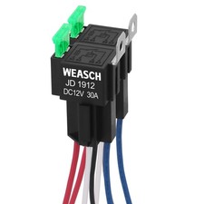 Fuse Relay Switch Kit2V 30A, 4 Pin SPST, 30A Switch Harness Set, Automotive 1