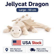 Jellycat Snow Dragon 50cm Large Size Brand New with Tags Dust Bag