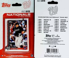 2025 Topps Retail Factory Sealed Baseball Washington Nationals Base MLB Team Set