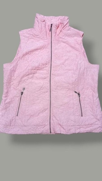 Women Christopher & Banks Vest Pink Polyester 42 /