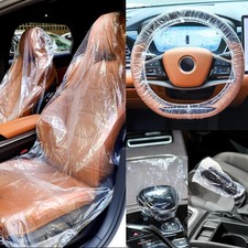 Hochwertiger 250 Stück Einweg Autositzbezüge Klar Kunststoff Autositzbezüge 