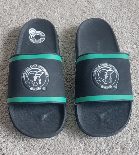 Nike Offcourt HBCU Norfolk State University Slides Uomo Taglia 10 Nero e Verde