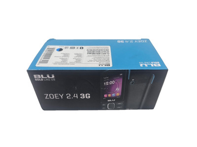 BLU Zoey 2.4 3G Z070L Unlocked Dual SIM Feature Phone Black Blue - Open Box