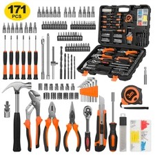 171 Piece Socket Wrench Auto Repair Tool Combination Package 1/4" Ratchet Wrench