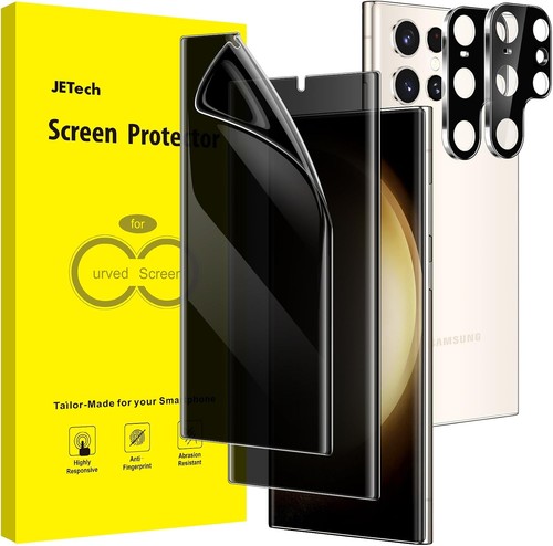 TPU Privacy Screen Protector for Samsung Galaxy S23 Ultra, 2+2 Pack