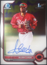 2022 Bowman 1st Chrome Prospect Rookie Autographs #CPA-AC Allan Cerda RC SP CIN