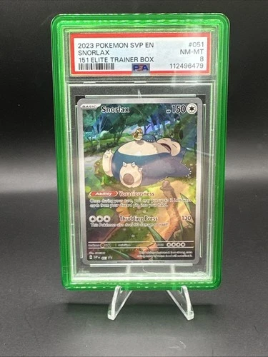 PSA 8 NM-MT 2023 POKEMON SVP EN Snorlax #051 151 Elite Trainer Box