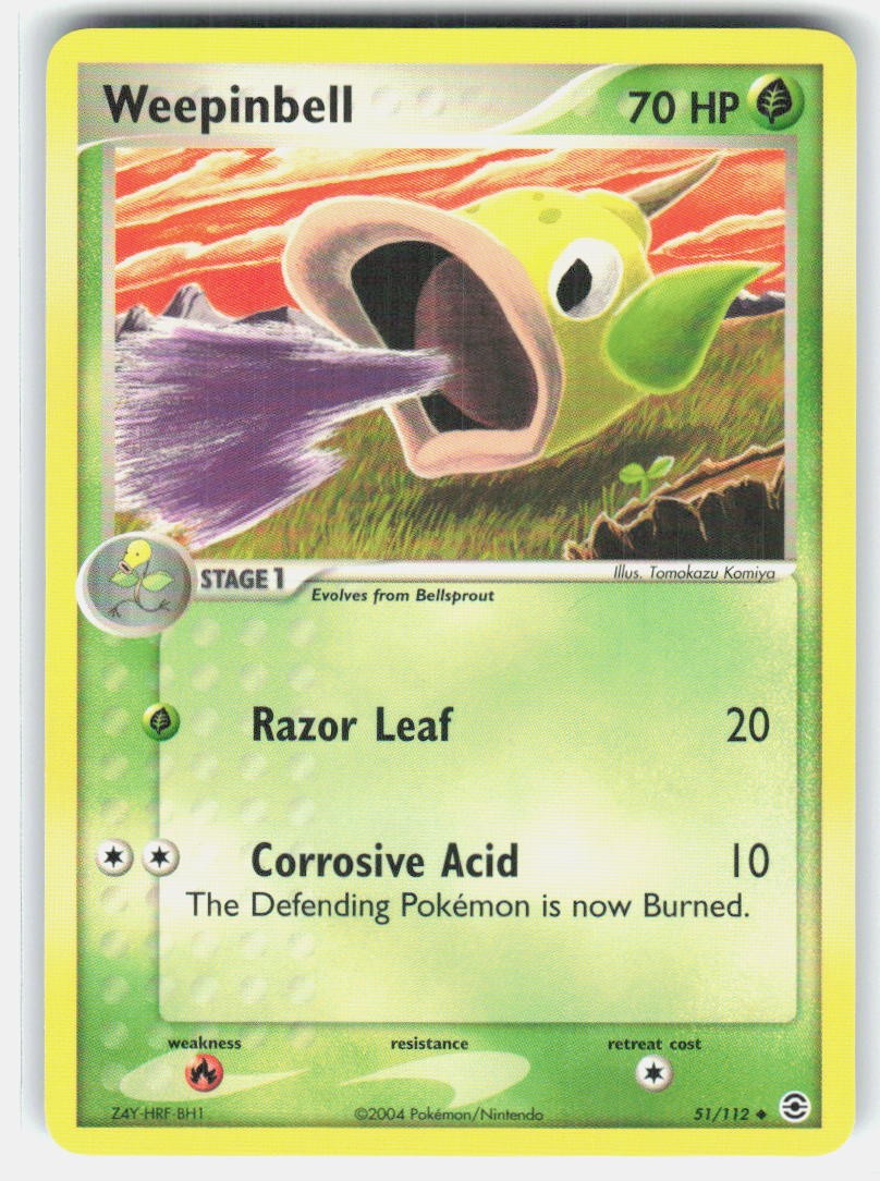 Weepinbell 51/112 Uncommon FireRed & LeafGreen Pokemon Near Mint