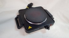 Cookworks JB-3228GL Single Hotplate 1500W Table Top Camping Hob - Black