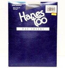VTG Hanes Too Day Sheer Pantyhose Sandalfoot AB Town Taupe Style 117 NOS