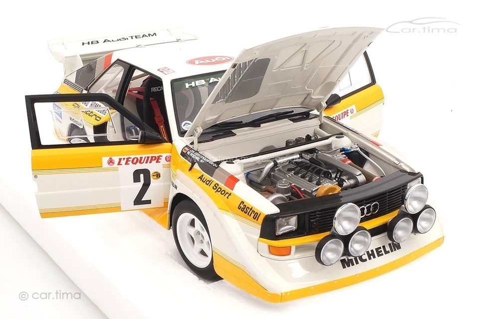 Audi Sport Quattro S1 Rallye Monte Carlo 1986 Röhrl/Geistdörfer AUTOart 1:18 886 - Bild 4 von 4