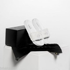 PUMA RIHANNA FUR LEADCAT SLIDE WHITE FENTY ALL SIZES UK 3 4 5 6 7 8 NEW