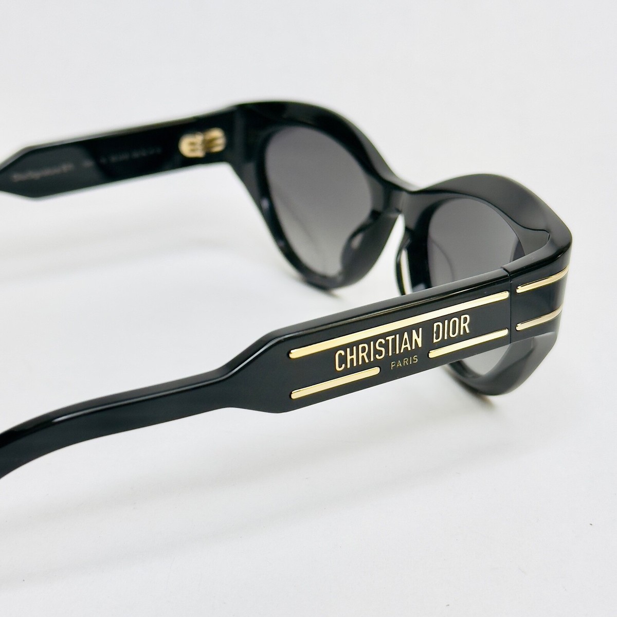 CHRISTIAN DIOR SIGNATURE Black Gold Thin DIORSIGNATURE B7I Cat