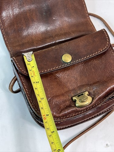 The Bridge Brown Leather Crossbody Shoulder Bag Satchel Handbag Purse - Picture 11 of 12
