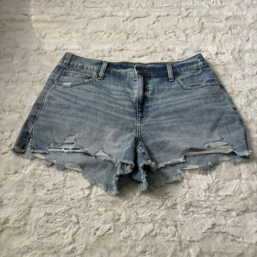 NWT Aerie Women's Size Large Blue Denim Elastic Waist Shorts