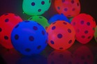 Neon 5 Color Assorted 11 inch UV Blacklight Reactive Latex Polka Dot Balloons