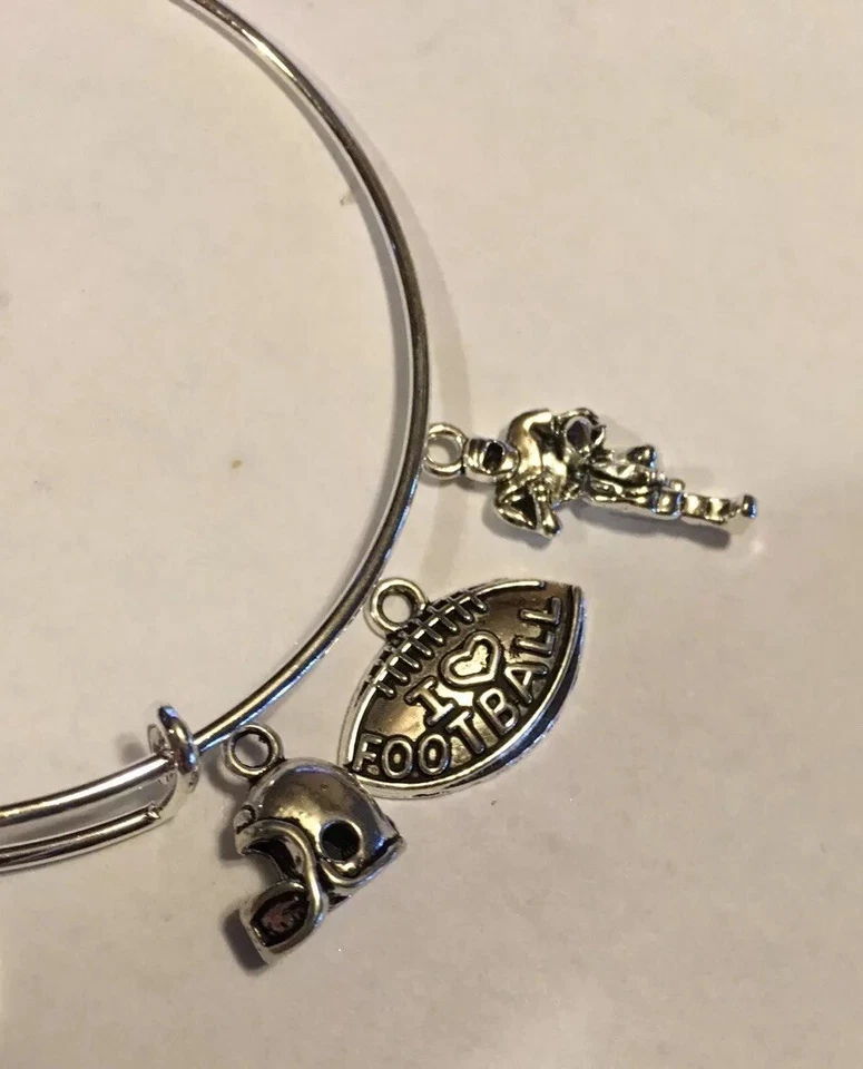 Atlanta Falcons 8 Dijes Logo Pulsera Joyería Plata Casco Fútbol 🏈 Elige 8vo Foto 3 de 4