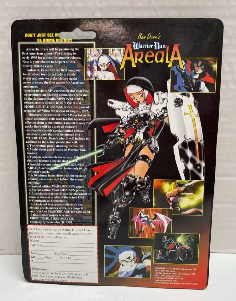 Edición Especial Oro Monja Guerrera AREALA Firmado Ben Dunn #1007/2000 Sin usar, en caja 1997 Foto 3 de 4