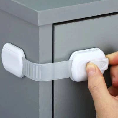 CRAFT 4 YOU Adjustable Baby Proofing Cupboard Locks - 6 Pack Child Safety Drawer Locks