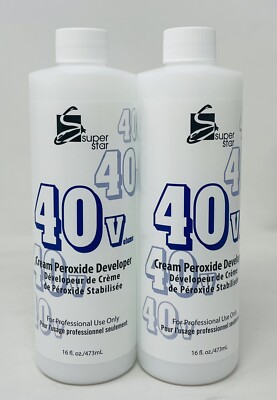 2 Salon Hair Super Star Cream Developer 40 Volume 16oz / 473ML FREE SHIPPING