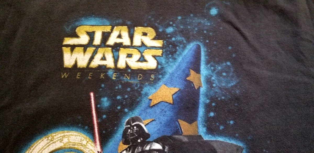 disney star wars weekends 00s Tシャツ ディズニー STAR WARS WEEKENDS youth med lrg T shirt 2005 annual Disney